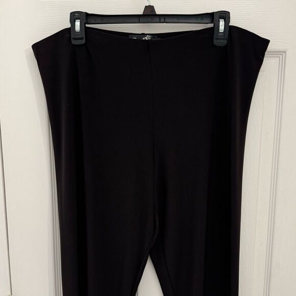 Sympli High Waisted Elastic Pull On Pants Dark Brown Size 18 Stretchy Straight - Picture 4 of 5